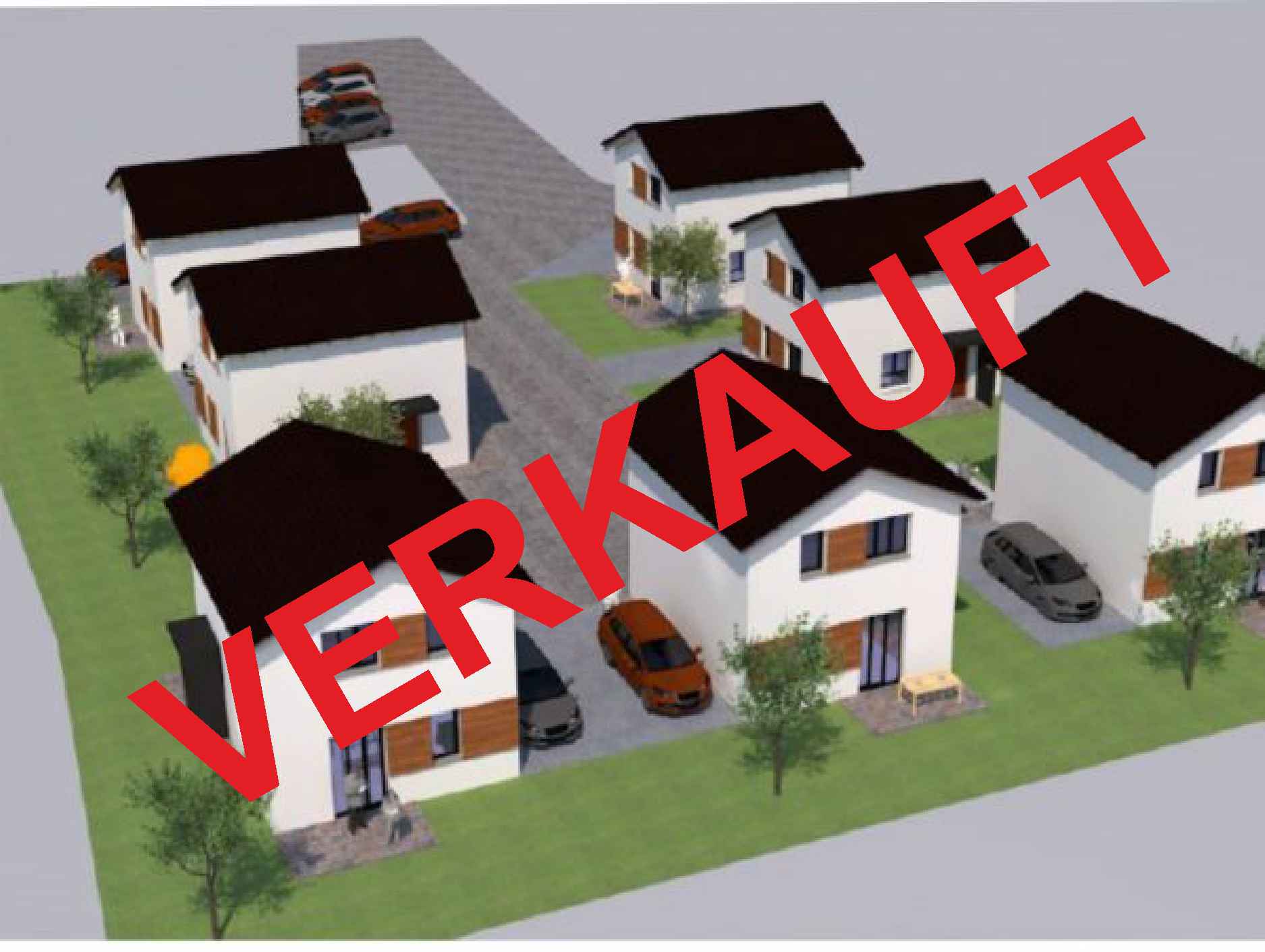 Neubau von sieben modernen Einfamilienhäusern in Massivbauweise – KFW 40 Standard